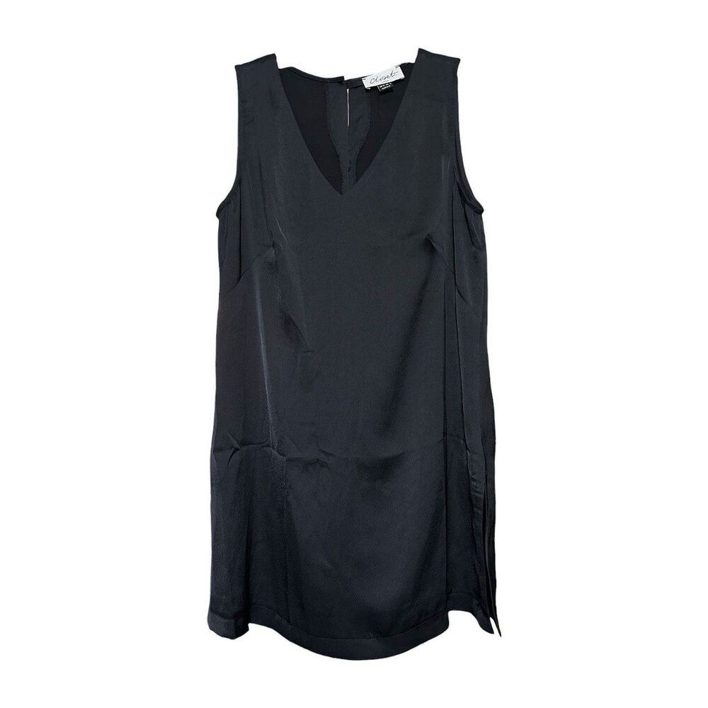 Closet London Black Shift Dress NWT Sleeveless V Neck Minimalist US 8